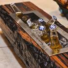 Dormente Rústico Duo 100cm: Lareira Ecológica + Champanheira