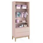 Dormitório Classic 2 Portas Com Pés Madeira Natural E Colchão