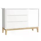 Dormitório Classic 2 Portas, Cômoda Com Porta Com Pés Madeira