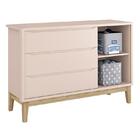 Dormitório Classic 3 Portas Com Pés Madeira Natural E Colchão