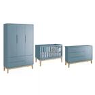 Dormitório Classic 3 Portas Com Pés Madeira Natural - Reller