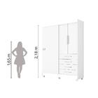 Dormitório Completo Georgia Ja Branco Para Cama Box 1,58m Que