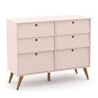 Dormitório Completo Infantil Retrô Gold 3 Portas, Cômoda 6 Ga