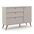 Dormitório Completo Infantil Retrô Gold 3 Portas, Cômoda Com