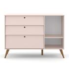 Dormitório Completo Infantil Retrô Gold 3 Portas, Cômoda Com