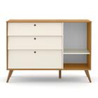 Dormitório Completo Infantil Retrô Gold 3 Portas, Cômoda Com