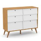 Dormitório Completo Infantil Retrô Gold 4 Portas, Cômoda 6 Ga