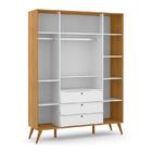 Dormitório Completo Infantil Retrô Gold 4 Portas, Cômoda 6 Ga