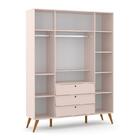 Dormitório Completo Infantil Retrô Gold 4 Portas, Cômoda 6 Ga