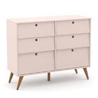 Dormitório Completo Infantil Retrô Gold 4 Portas, Cômoda 6 Ga