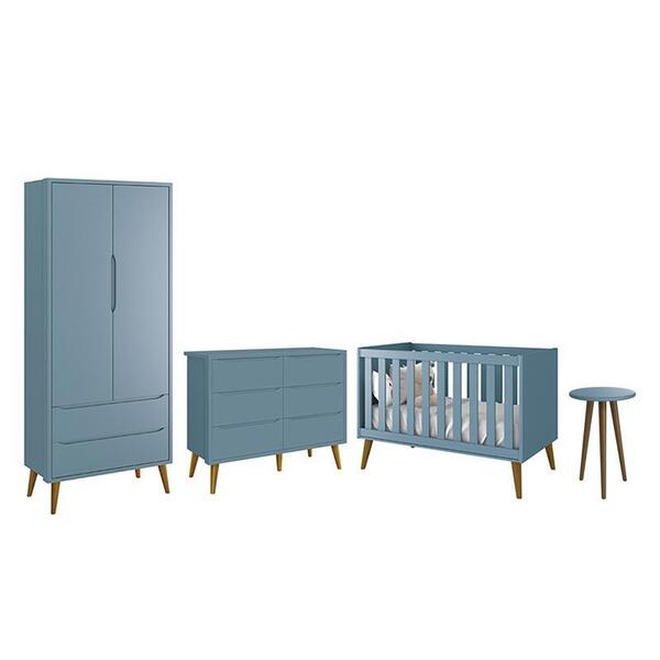 Dormitório Completo Infantil Theo 2 Portas, Cômoda 6 Gavetas,