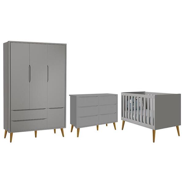 Dormitório Completo Infantil Theo 3 Portas, Cômoda 6 Gavetas