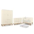 Dormitório Completo Infantil Unique 4 Portas, Cômoda 6 Gaveta