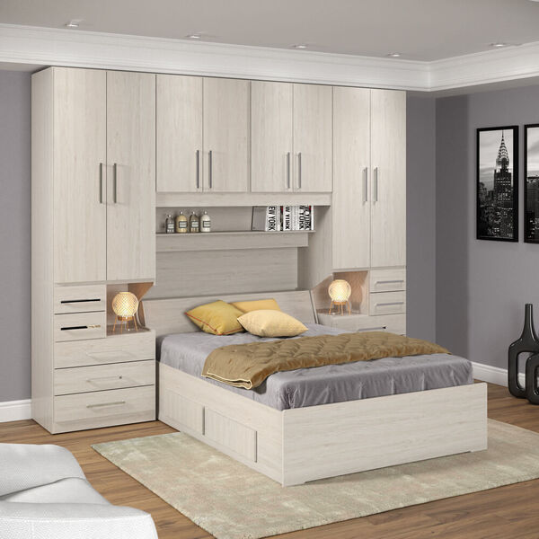 Dormitório De Casal Completo 1223 Carvalho Claro