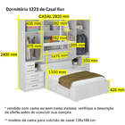 Dormitório De Casal Completo 1223 Castanho