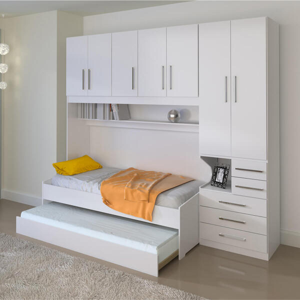 Dormitório De Solteiro Transversal 1326 Direito Branco