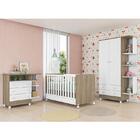 Dormitório Doce Sonho 2 Portas, Cômoda 3 Gavetas E Berço Mini