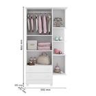 Dormitório Doce Sonho 2 Portas, Cômoda 3 Gavetas, Nicho, Berç