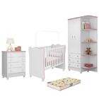 Dormitório Doce Sonho 2 Portas, Cômoda 4 Gavetas E Berço Com