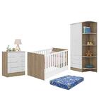 Dormitório Doce Sonho 2 Portas, Cômoda 4 Gavetas E Berço Mini