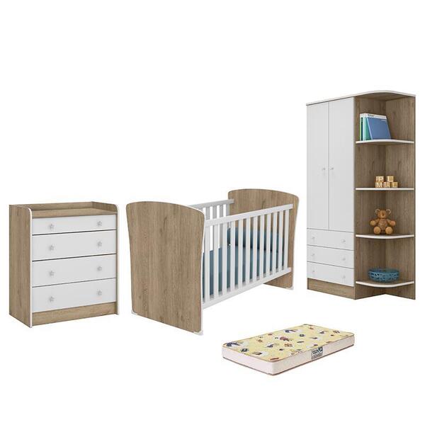 Dormitório Doce Sonho 2 Portas, Cômoda Trocador, Berço Americ