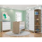 Dormitório Doce Sonho 2 Portas, Cômoda Trocador, Berço Com Ro