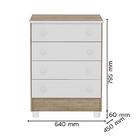 Dormitório Doce Sonho 3 Portas, Cômoda 4 Gavetas, Berço Com R