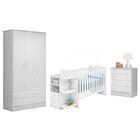 Dormitório Doce Sonho 3 Portas, Cômoda 4 Gavetas E Berço Mult