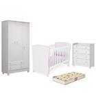 Dormitório Doce Sonho 3 Portas, Cômoda Trocador, Berço Americ