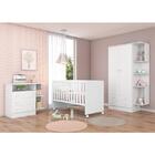 Dormitório Doce Sonho Guarda Roupa, Cômoda E Berço Reto Com C