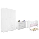 Dormitório Elisa Guarda Roupa, Cômoda E Berço Ternura Com Col