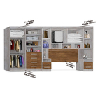 Dormitório Georgia Ja Avelã / Jequitibá Para Cama Box 1,38m C