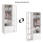 Dormitório Gino Guarda Roupa, Cômoda, Berço Tico, Colchão D18