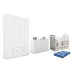 Dormitório Helena Guarda Roupa, Cômoda E Berço Danny Com Colc