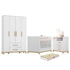 Dormitório Infantil Alegria Com Guarda Roupa, Cômoda, Berço E
