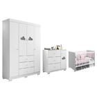 Dormitório Infantil Ane Guarda Roupa, Cômoda E Berço Mel - Ph