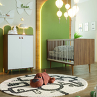 Dormitório Infantil Berço Americano E Armário Organizador Par