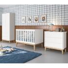 Dormitório Infantil Classic 2 Portas, Cômoda 3 Gavetas, Berço
