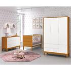 Dormitório Infantil Classic 3 Portas, Cômoda 1 Porta, Berço C