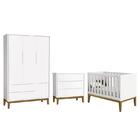 Dormitório Infantil Classic 3 Portas, Cômoda 3 Gavetas E Berç