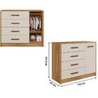 Dormitorio Infantil Completo 3 Peças 99210 Nature Off White P