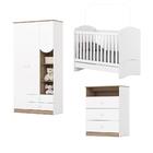 Dormitório Infantil Completo Berço Bala De Menta Para Quarto