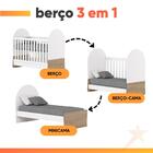 Dormitório Infantil Completo Berço Mini Cama 3x1 Para Quarto