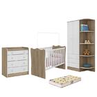 Dormitório Infantil Doce Sonho 2 Portas, Cômoda Trocador, Ber