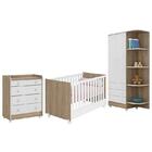 Dormitório Infantil Doce Sonho 2 Portas, Cômoda Trocador E Be