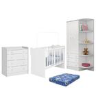 Dormitório Infantil Doce Sonho 2 Portas, Cômoda Trocador E Be