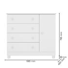 Dormitório Infantil Doce Sonho 3 Portas, Cômoda 1 Porta E Ber