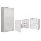 Dormitório Infantil Doce Sonho 3 Portas, Cômoda Trocador E Be