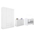 Dormitório Infantil Elisa Guarda Roupa, Cômoda E Berço Bala D