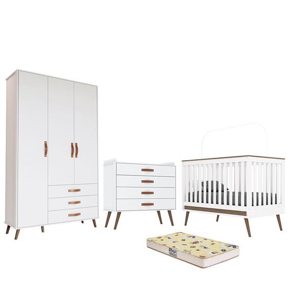 Dormitório Infantil Fantasia Com Guarda Roupa, Cômoda, Berço